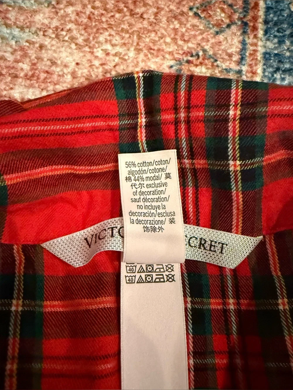 Victoria's Secret Red Plaid Cotton Pajama Set